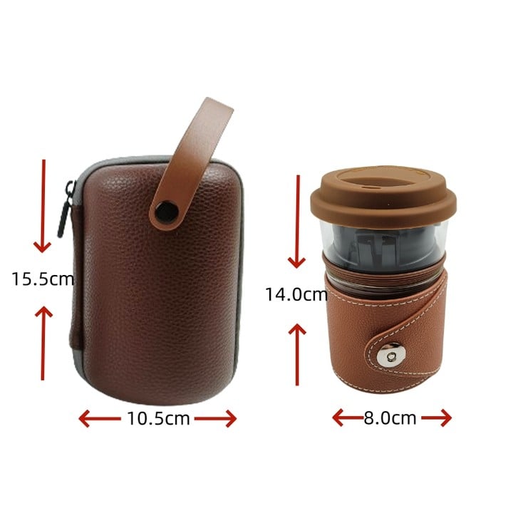 Wholesale Portable Outdoor Drinkware Heat Insulation Glass Travel Tea Coffee Pot Set with Filter and Carring Bag supplier