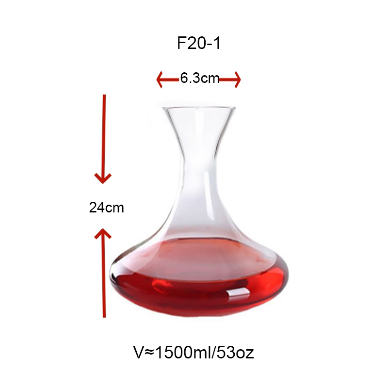 150 glass Factory Direct 53oz 1500ml OEM ODM incision twisted glass wine decanter without handle hand-blown factory