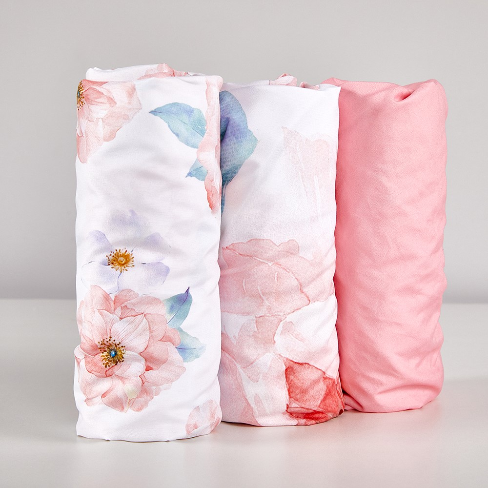 100% Cotton 3PK Soft Breathable Printed Baby Bed Cover ODM Crib Sheet Set manufacture