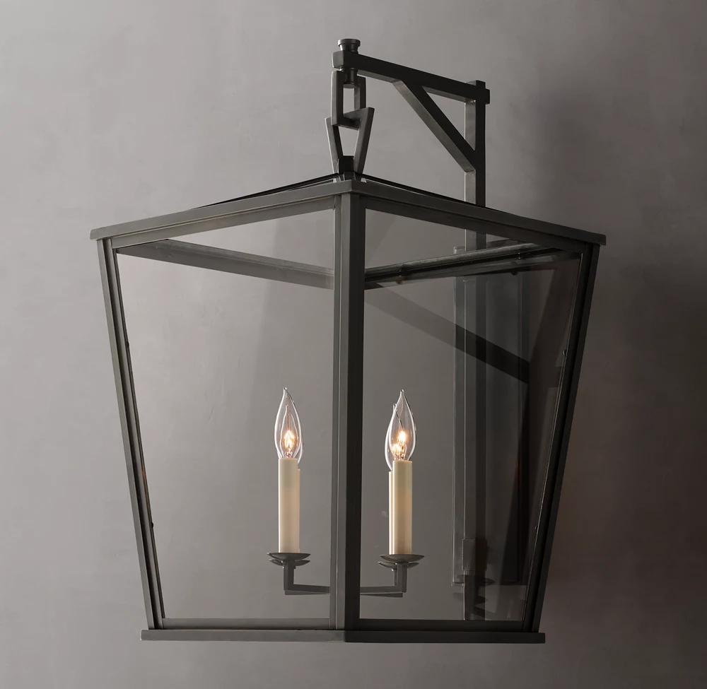 Custom Bracketed E12 Candle Lantern Wall Lights Iron Birdcage Indoor Wall Lamp supplier