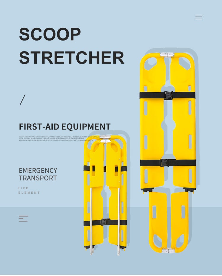 BDST206 Portable Folding Ambulance Medical  Stretcher Emergency Plastic Scoop Stretcher factory