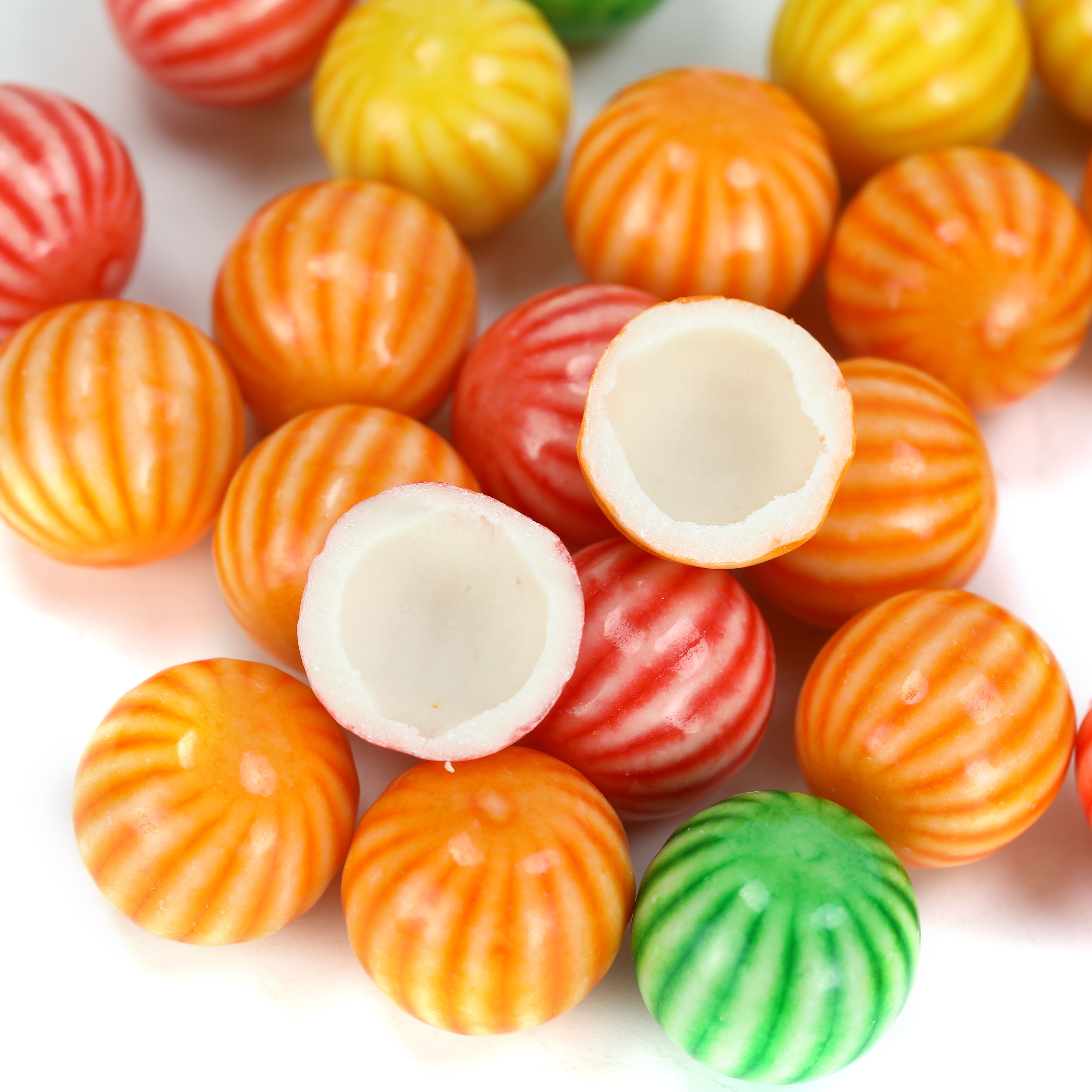 Hollow watermelon ball shape chewing gum manufacturing factory price ball bubble gum ball manufacture