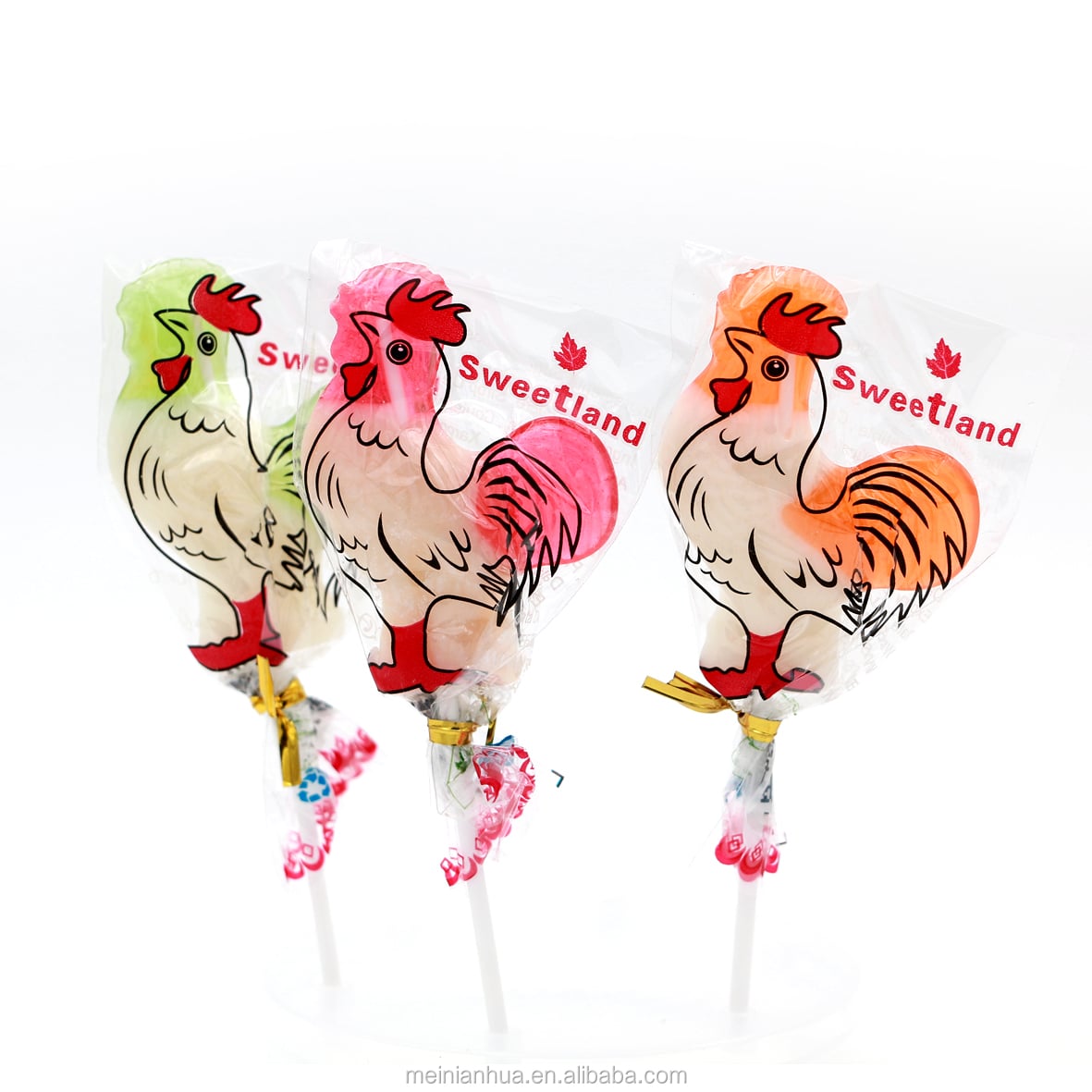 halal tutti fruity flavor animal shape chicken cock lollipop hard candy wholesale details