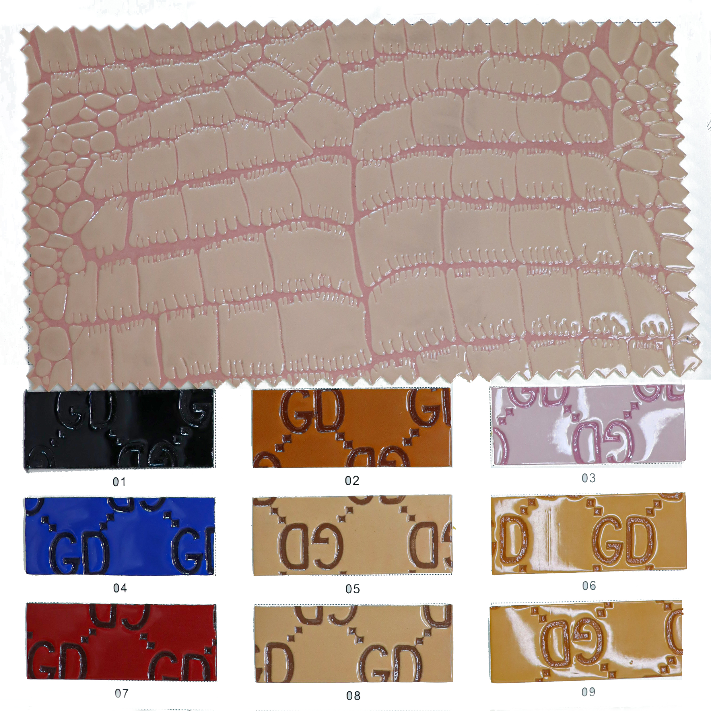 Customizable Waterproof Embossed PVC Synthetic Leather for Upholstery Applications supplier