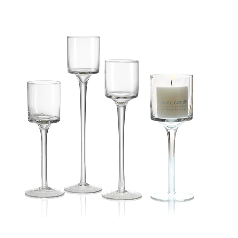 Nordic candlestick holder home decor glass candle holders Floating glass tube candelabra manufacture