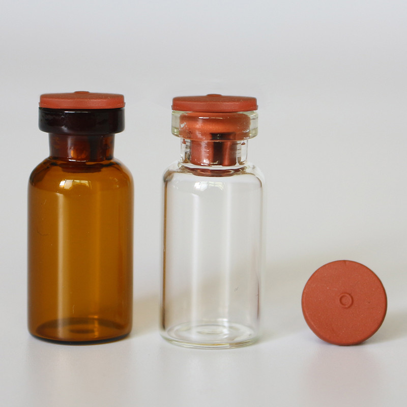 Glass Tubular Bottle Injection Vial With Rubber Stopper manufacture