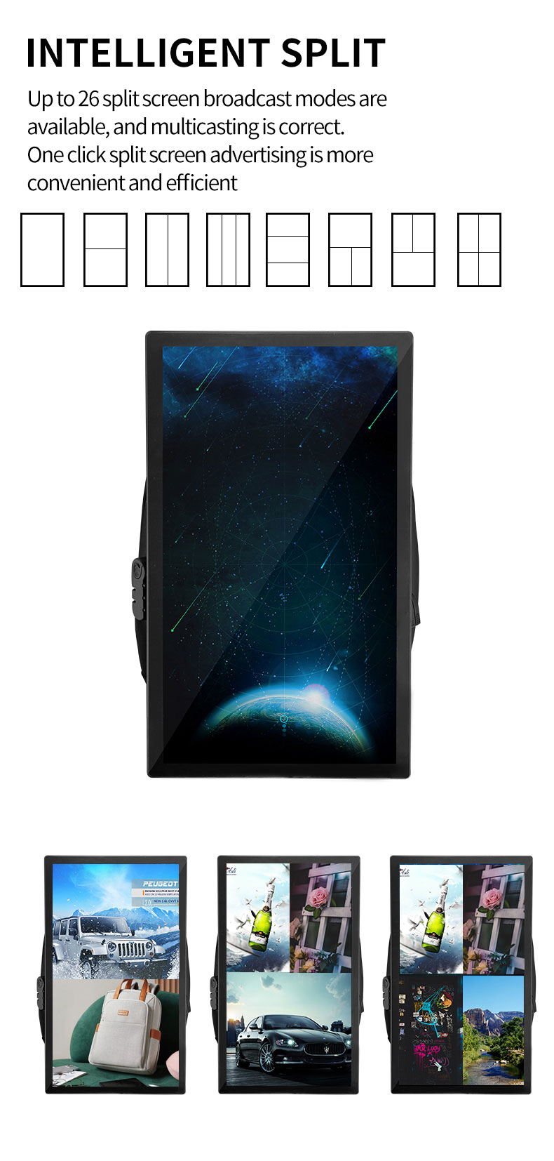 Spot Wholesale Android Wifi Advertising Portable Lcd Backpack Battery Mobile Human Walking Digital Billboard manufacture
