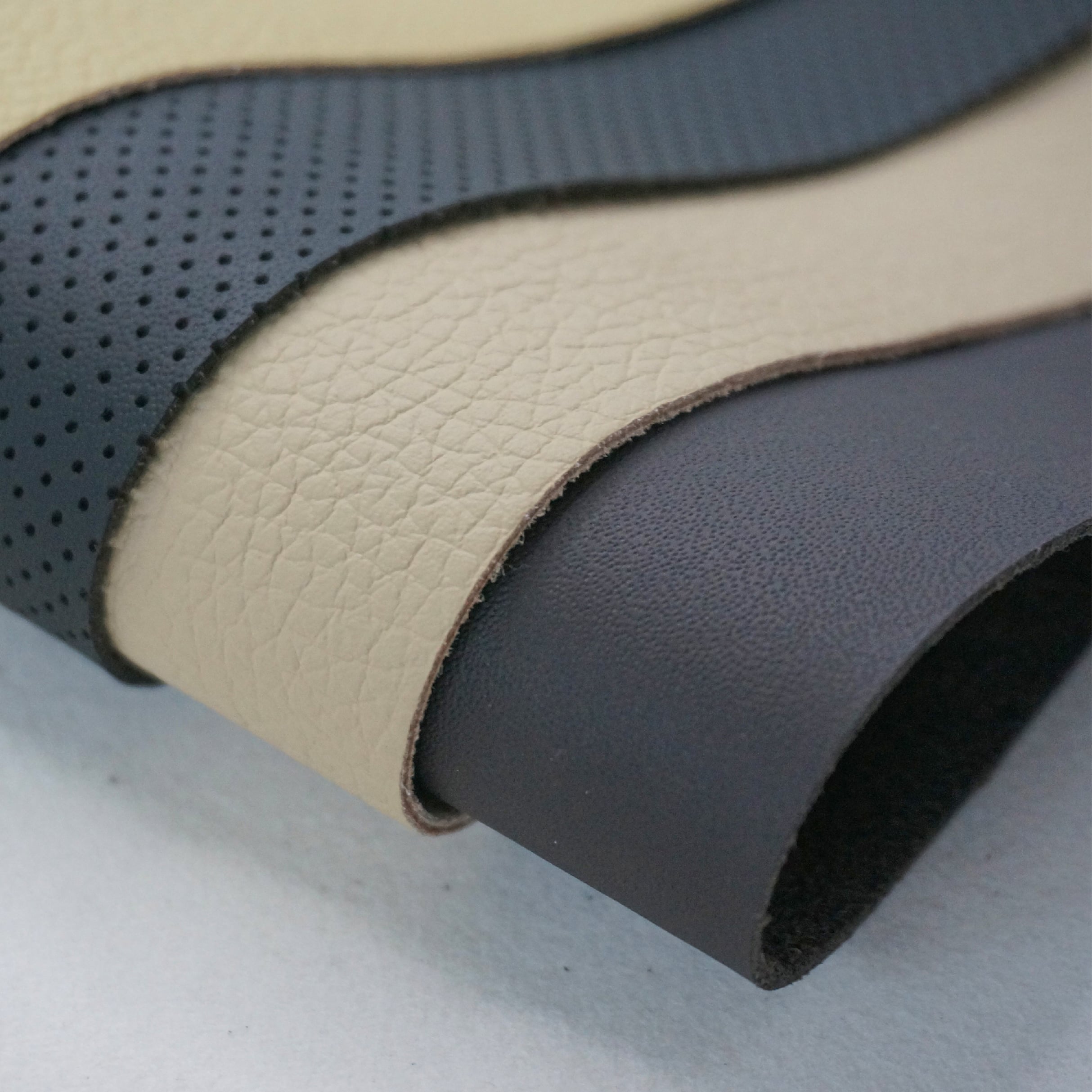 Custom Microfiber Synthetic Leather Eco-Friendly with Lichi Pinhole Pattern manufacture