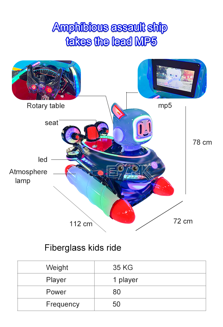 Amusement Park Coin Operated Kids Video Game Machine Plastic Swing Machine Kiddie Ride For Sale details
