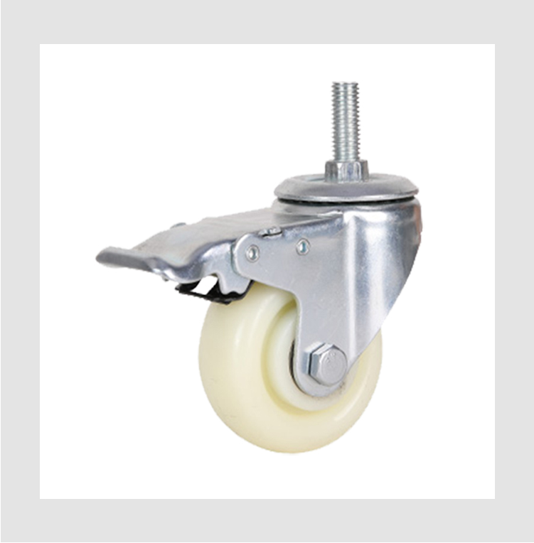 Medium duty caster industrial caster wheel 3/4/5 inch stem with brake type caster wheel manufacturer for machinery and equipment manufacture