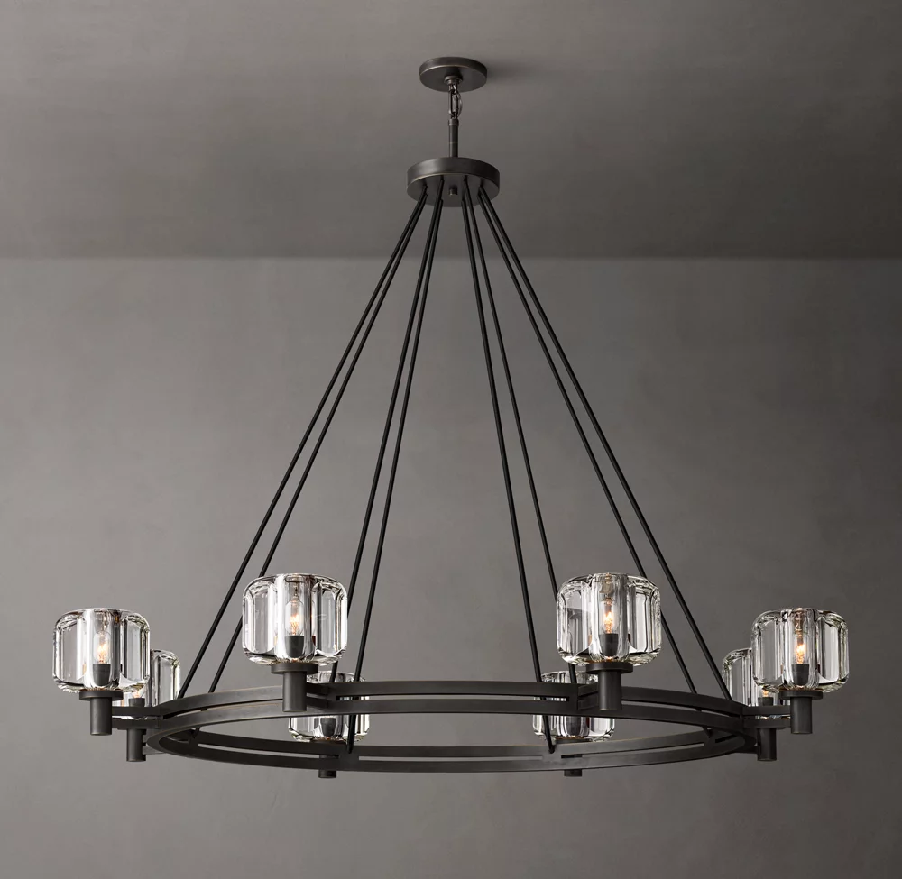 American Luxury Living Room Copper Glass Dining Room Bedroom Chandelier supplier