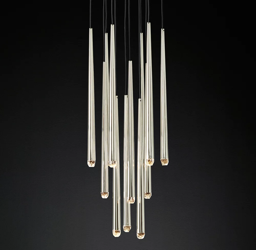 Vintage Brass Metal Living Room Dining Room Pendant Light Villa Staircase Bedroom Crystal Chandelier supplier