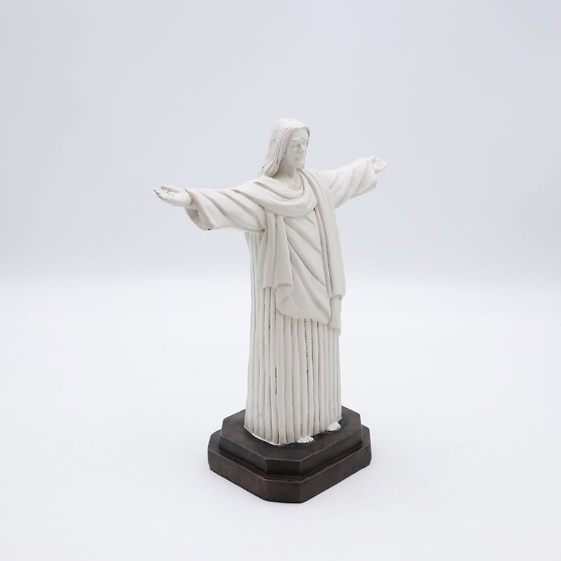 OEM custom crafts religious catholic home decoration statue wholesale handmade resin white Jesus sculpture figurine manufacture
