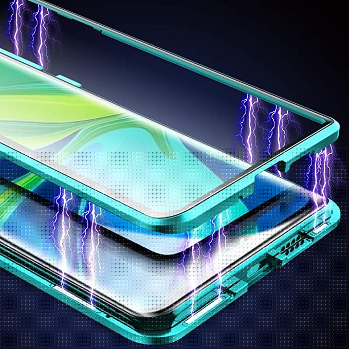 Good Quality 360 degree absorption Phone Cover Double Sided Magnetic Metal Adsorption Glass Case For Samsung factory