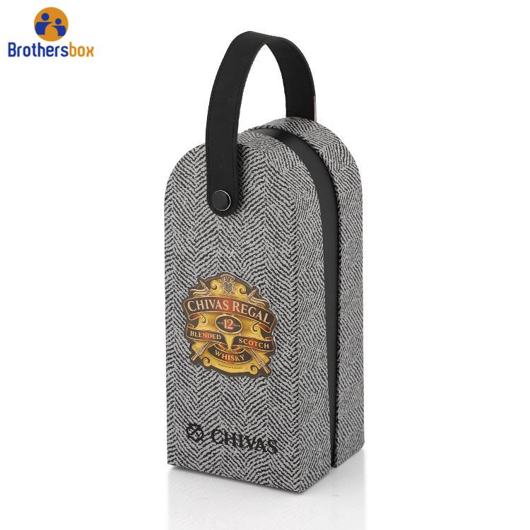 custom shape wine box with handle whisky packaging box-1
