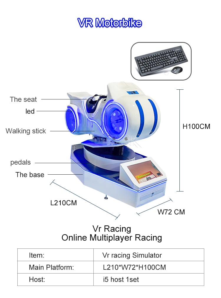 VR Racing Simulator VR Motorbike VR Motorcycle manufacture