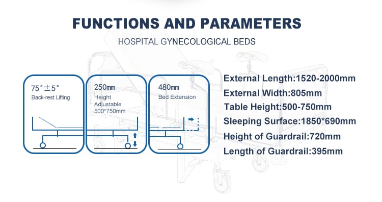 YC-BDOP10 Adjustable Hospital Patient Maternity  Examination  Bed Medical Delivery Bed Gynecology manufacture