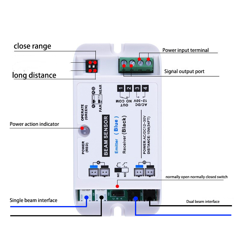 Oredy safety beam sensor infrared eyes for automatic sliding gate opener closer door factory