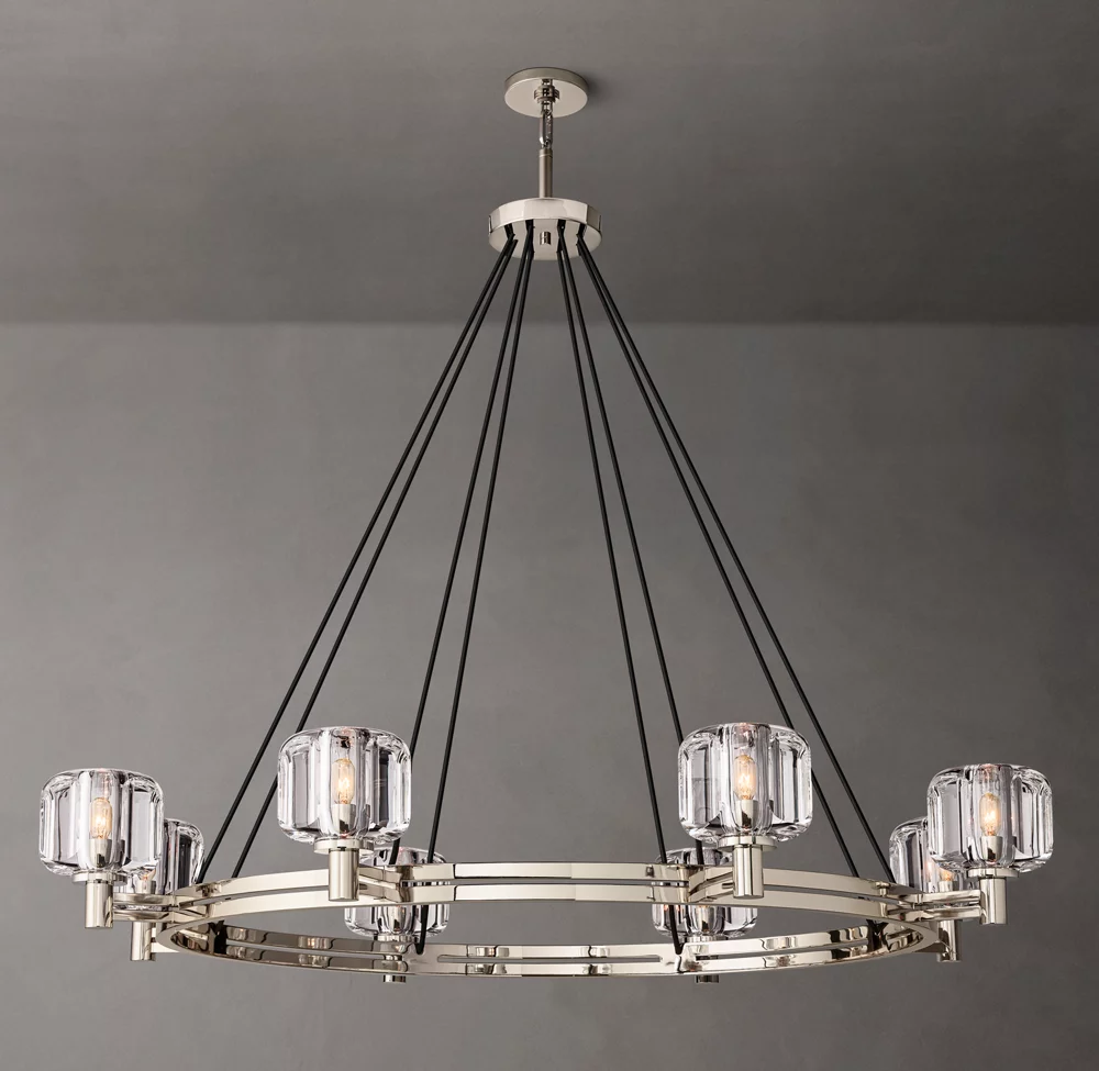 American Luxury Living Room Copper Glass Dining Room Bedroom Chandelier supplier