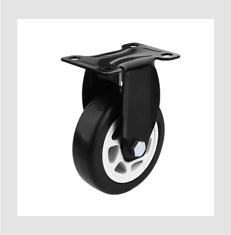 industrial caster wheel 1.5/2/2.5/3/4/5 inch rigid type PVC/PU caster wheel with double bearings for machinery and equipment supplier