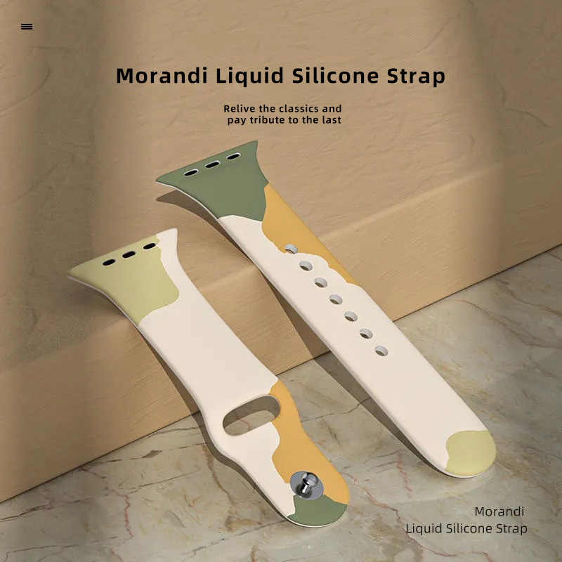 Laudtec Custom Liquid Silicone Smart Watch Strap For Iwaich Series, Wristband Belt For Apple Watch Band details
