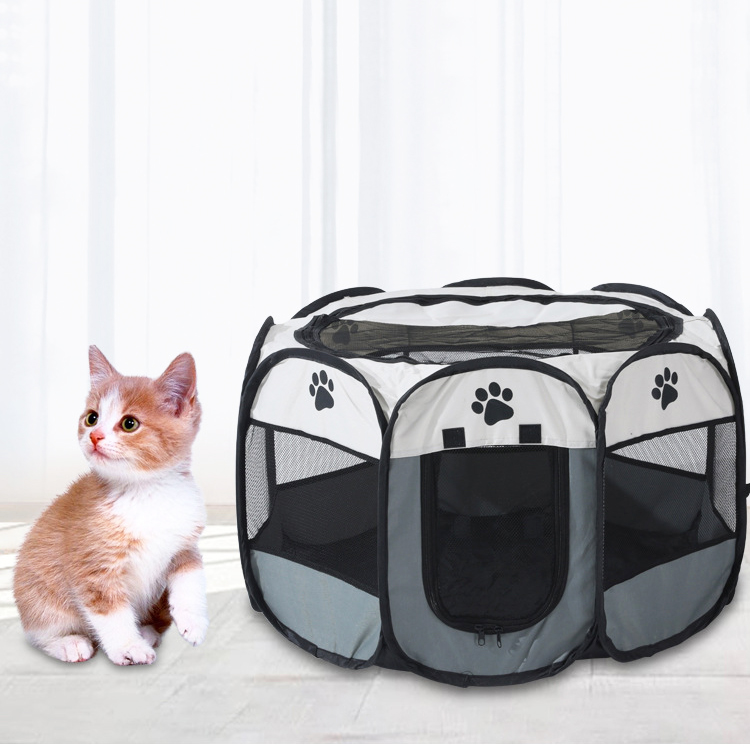 Pet Portable Foldable Playpen Exercise Kennel Dogs Cats Indoor/Outdoor Tent with Carrying Case Collapsible Travel Bowl factory