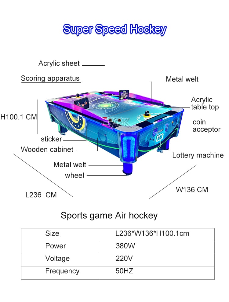 Indoor Commercial Amusement Park Sport Air Hockey Coin Operated  Air Hockey Arcade Table supplier