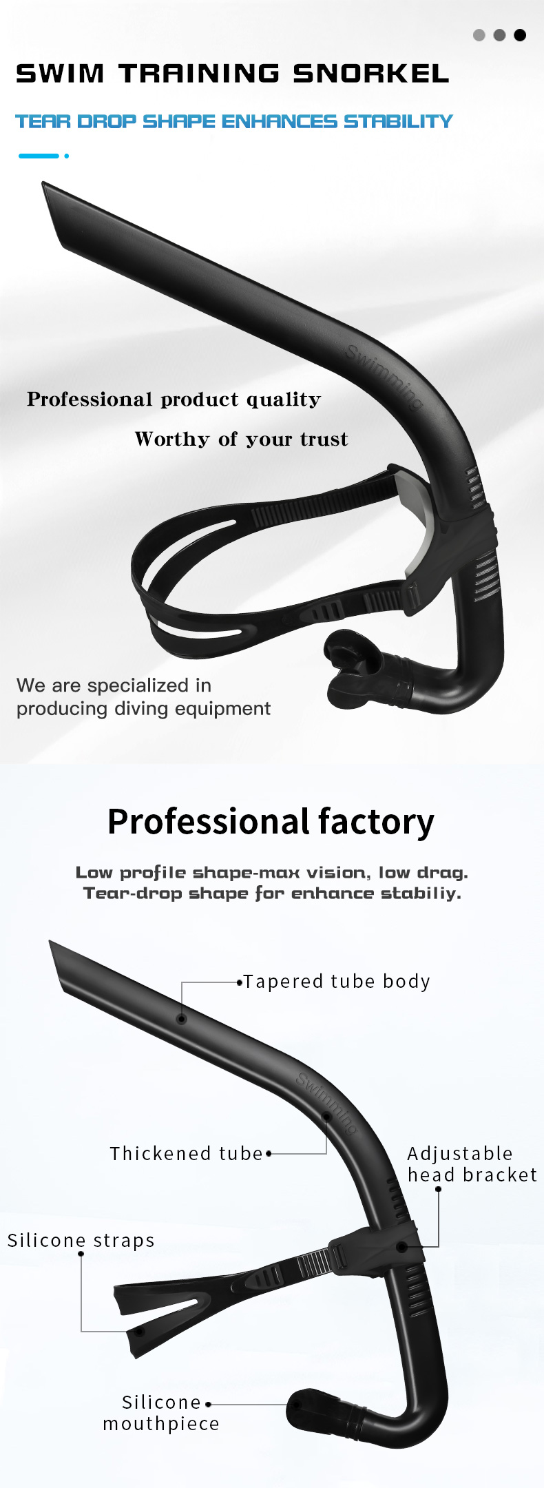 equipment face tube pipe free floating diving swim snorkel for and Kid factory