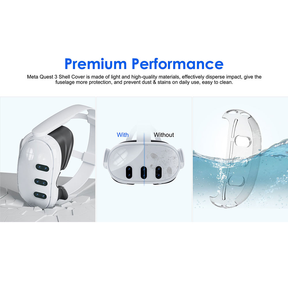 Soft Silicone Tpu Case Back Cover Transparent Clear Precision Hole For Meta Quest 3 Headset Headband supplier