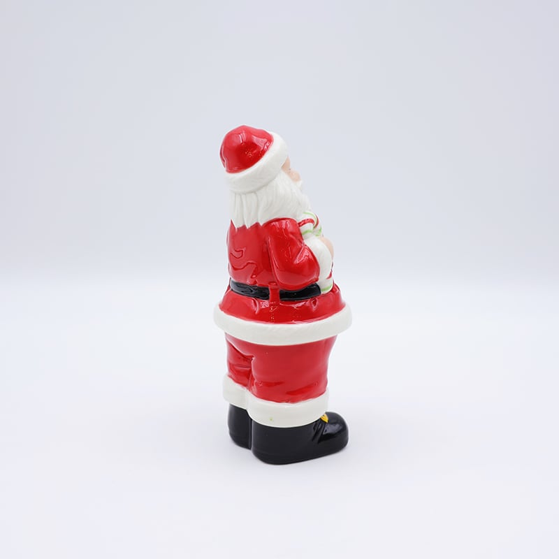 OEM Custom new nordic christmas decoration mini 3d figure statue miniature ceramic santa claus figurine ornaments gift details