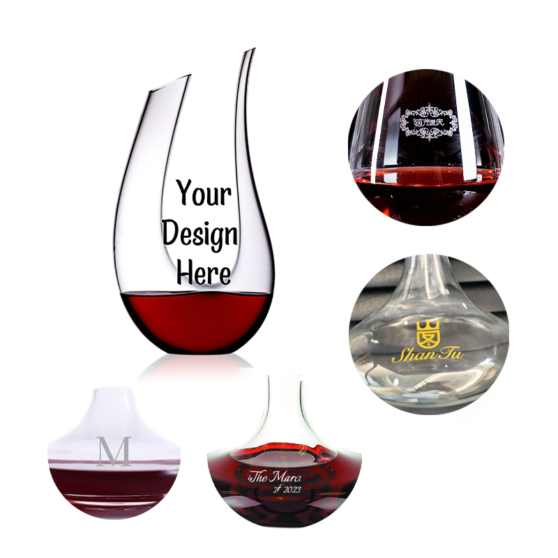 Hand Made Elegant Decanter Luxury Swan U Shape Long Neck in Stock Glass Wine Decanter Set supplier