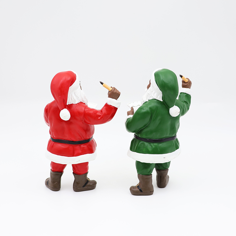 Custom Christmas black skin Santa Claus standing figurine ornament manufacture