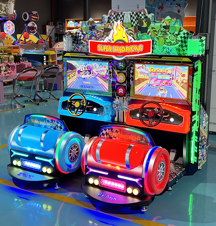 Amusement Park Coin Operated Arcade Kids Car Racing Game Machine factory