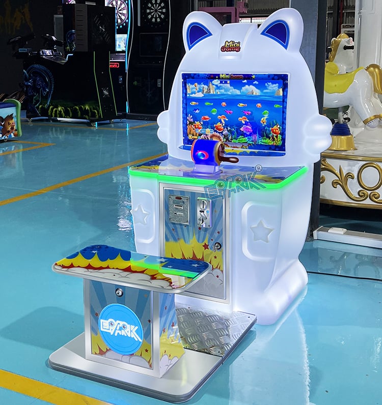 Coin Operated Fish Simulator Video Games Children Fishing Game Machine supplier
