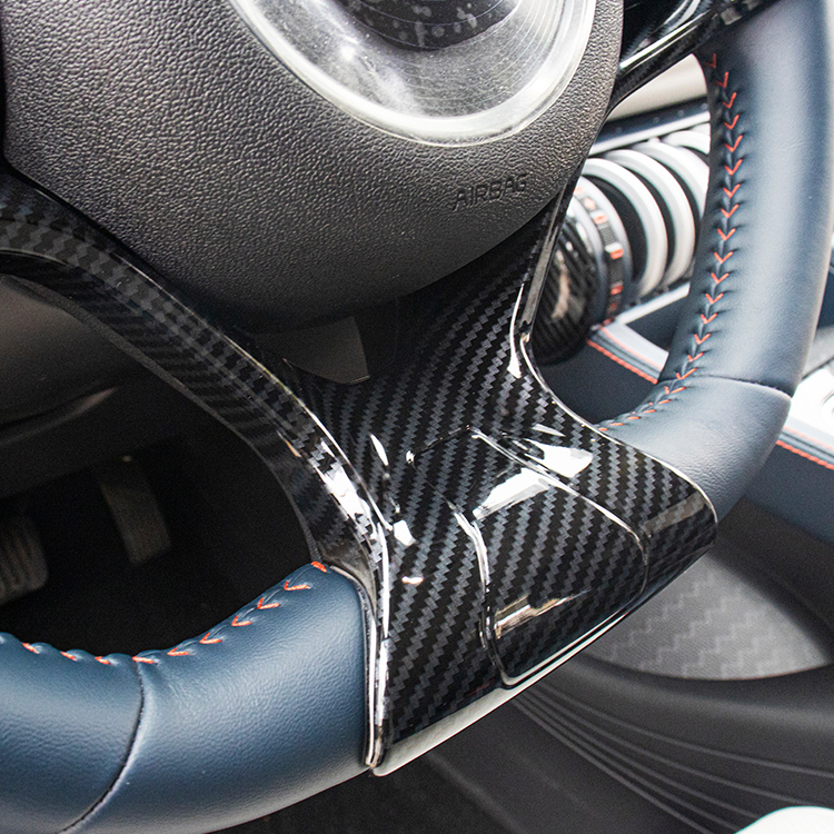ATTO3 Interior Accessories ABS Carbon Fiber Car Steering Wheel Decoration Sticker For BYD ATTO 3 Yuan Plus manufacture