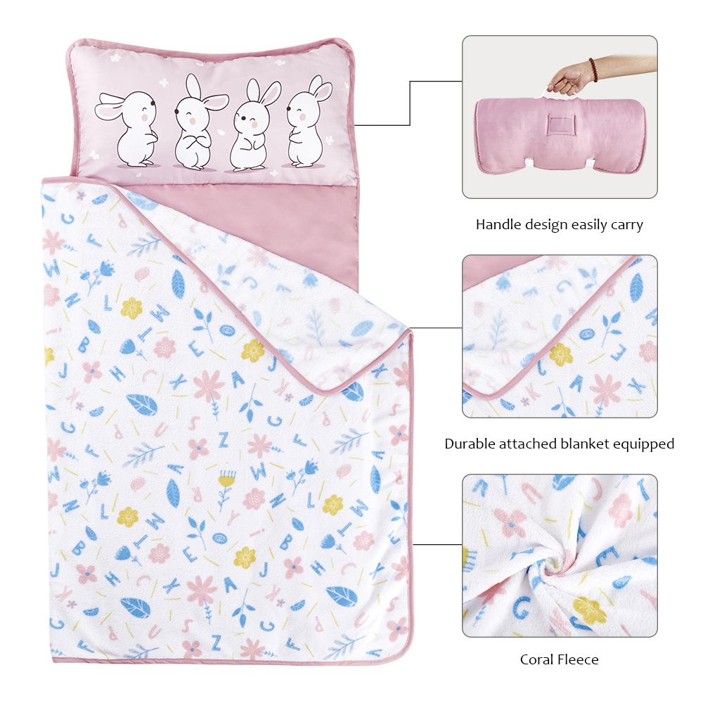Coral Fleece Soft Mat Baby Removable Pillow Toddler Nap Mat supplier