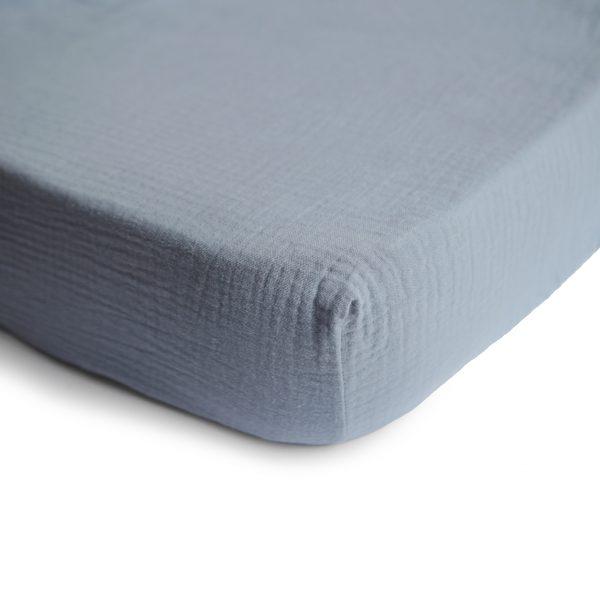 100% Breathable Organic Cotton Baby Bed Sheet Super Soft Machine Washable Muslin Fitted Crib Sheet supplier