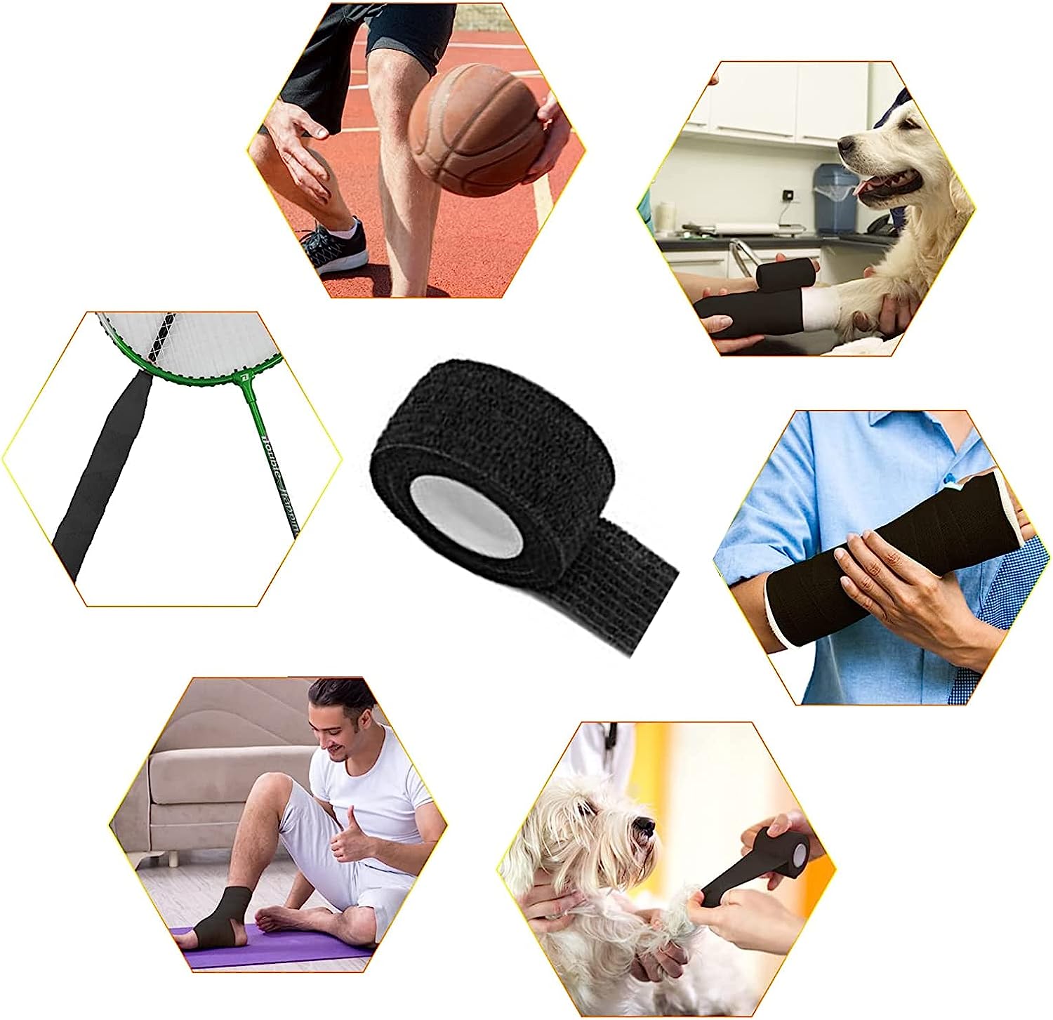 Anthrive Hot Selling Tattoo Disposable Grip Sticky Winding Elastic Adhesive Bandage Sports Tattoo Grip Tape Cohesive Bandage details