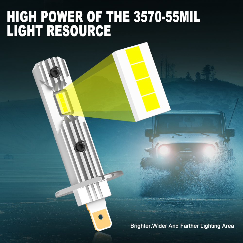 Gview GMX H1 LED Headlight Auto LED H7 H8 9005 Super Bright 25W 6000K Canbus H7 H11 H4 LED Bulb H1 factory