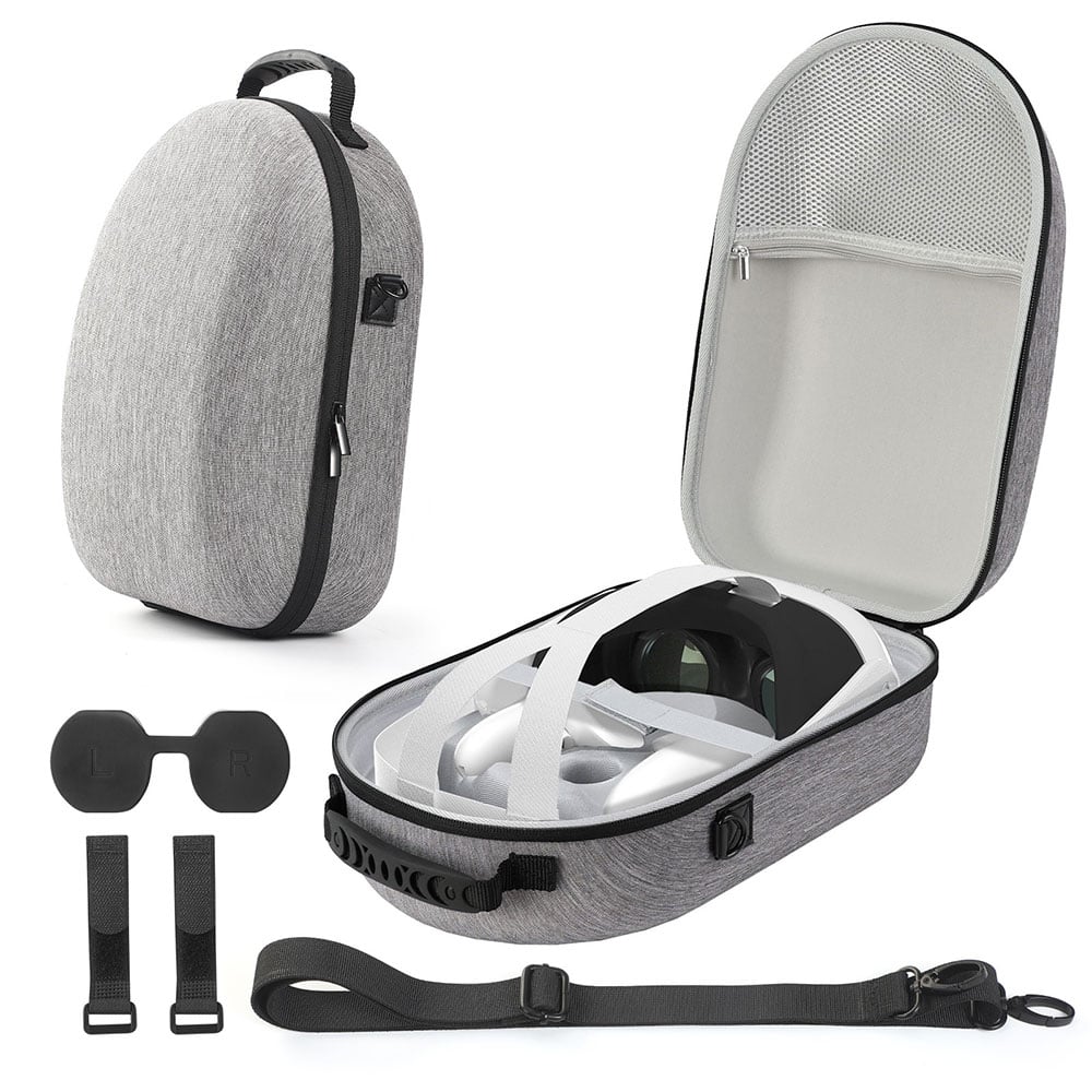 Funda de Eva Espumosa Protectora Portátil para Meta Quest 3 Vr Oculus Auriculares Correa Base de Carga Accesorios