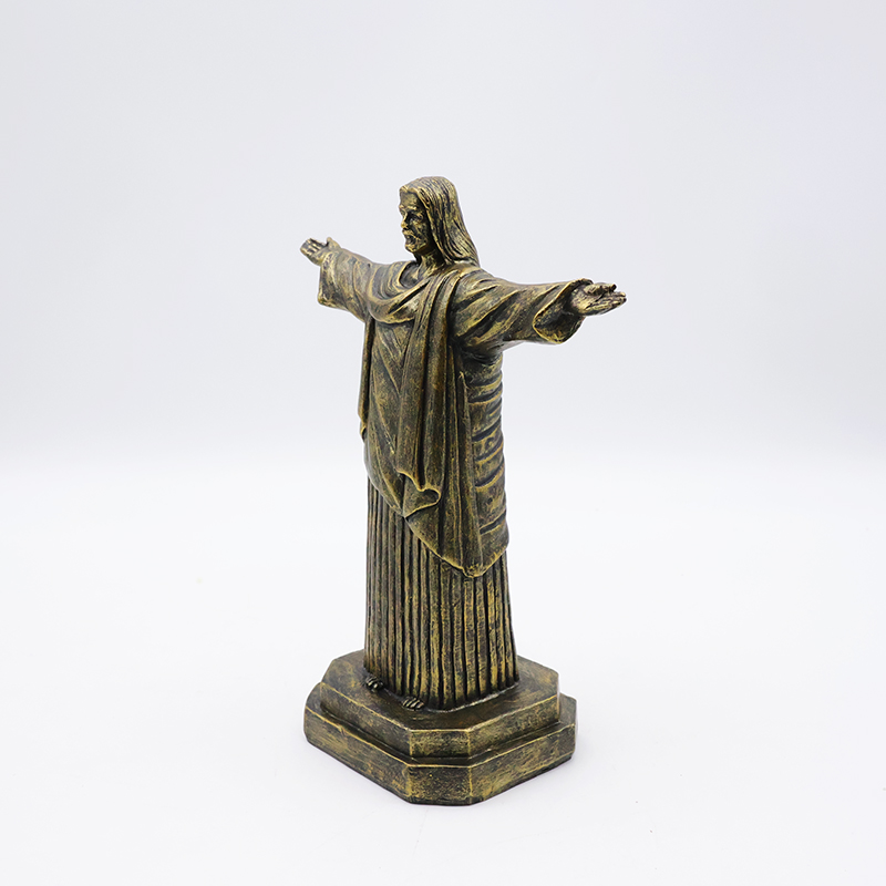 OEM custom crafts religious catholic home decoration statue wholesale handmade resin bronze Jesus sculpture figurine factory