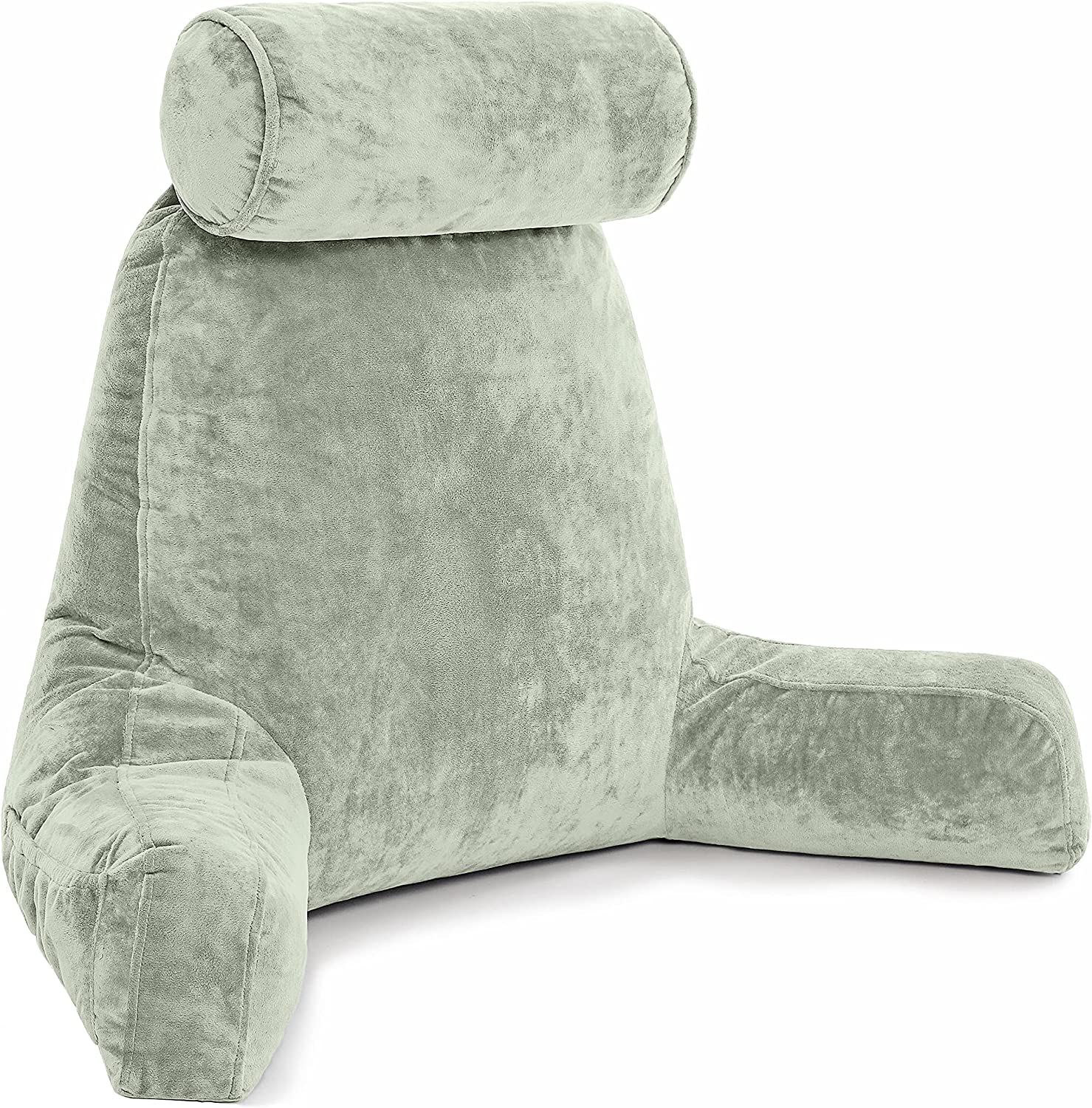 Support Bed Rest Comfy Removable Pillow Adult Reading Pillow Shredded Memory Foam Backrest Pillow with Arms factory