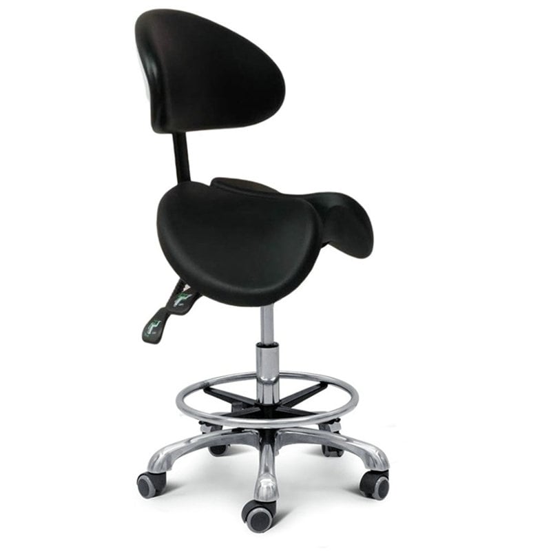 Dental Steel Dentist Saddle Stool dental assistant stool leather cushion stool factory
