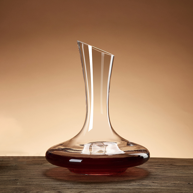 Manufacturer Crystal 800ml 1800ml Customized Logo Cheap Decanter Set 2 Glasses Machine-made Wholesale Goblet Red Wine Glasses manufacture