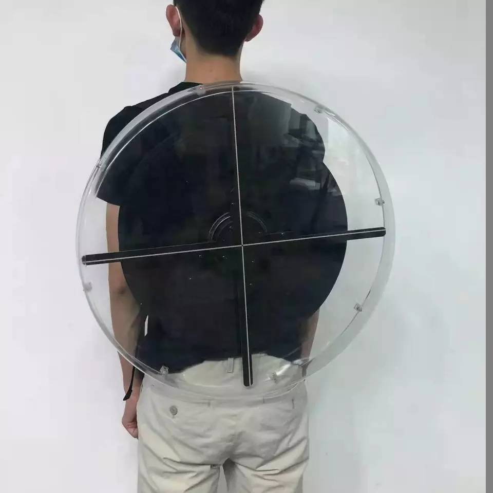 Holographic Advertising Machine Screen Small 3D Led Fan Backpack Sale Display Advertising LED Fan Display with Backpack details