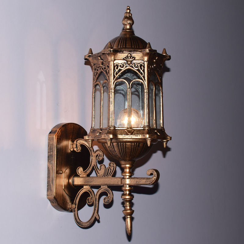 Vintage Aluminum Outdoor Wall Light E27 Garden LED Wall Sconce Lamps For Villa Decoration supplier