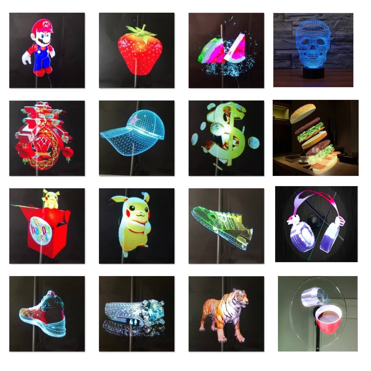 2023 New Technology 4 Blades 3d Hologram Display 50 cm Hologram Fan 3d Holographic Display Hologram details