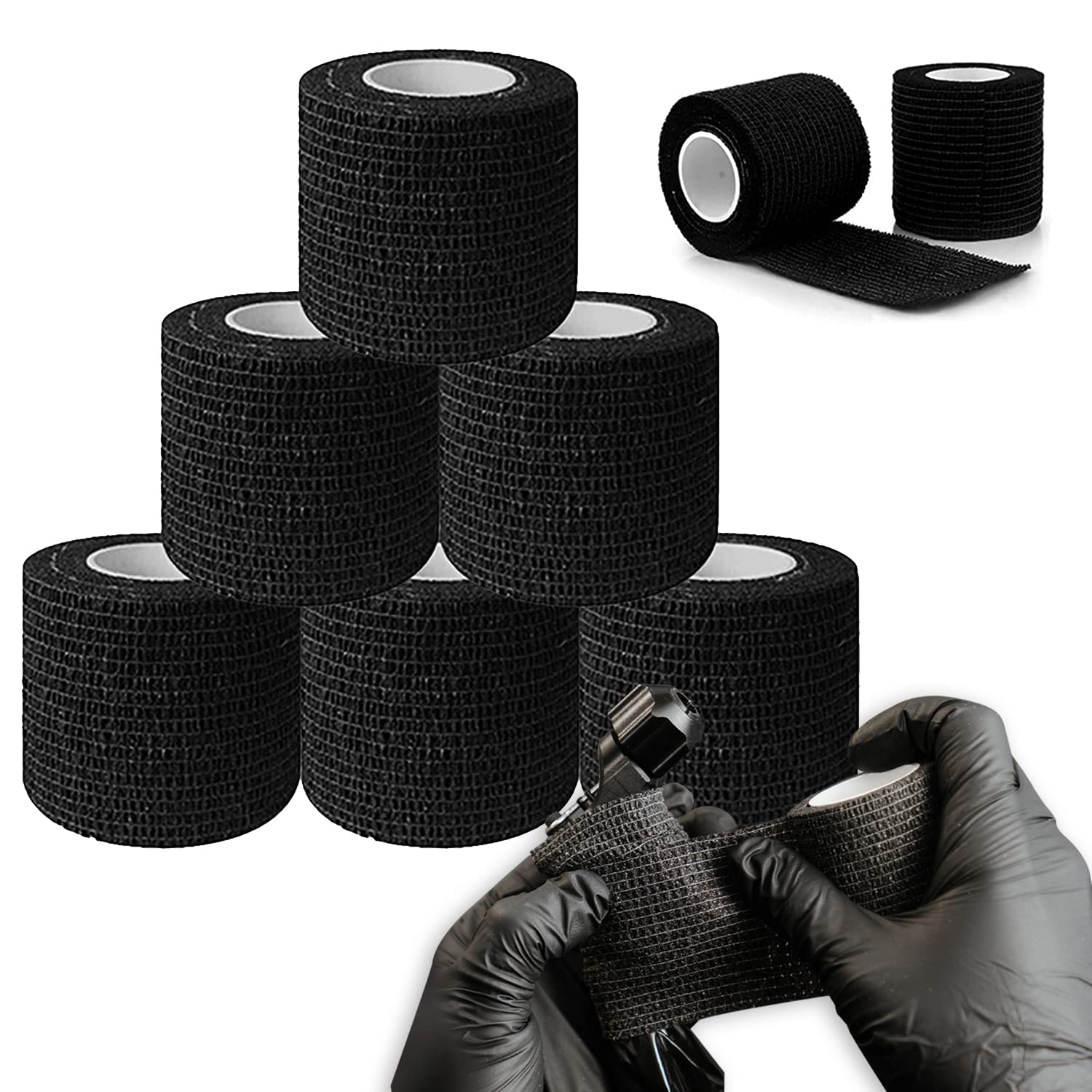 Anthrive Hot Selling Tattoo Disposable Grip Sticky Winding Elastic Adhesive Bandage Sports Tattoo Grip Tape Cohesive Bandage manufacture