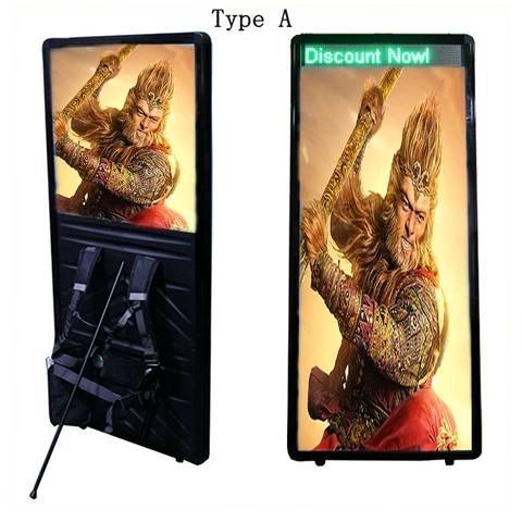 Factory price new model Advertising LED Screen Backpack Light box Advertising LED Backpack Billboard Light Box manufacture