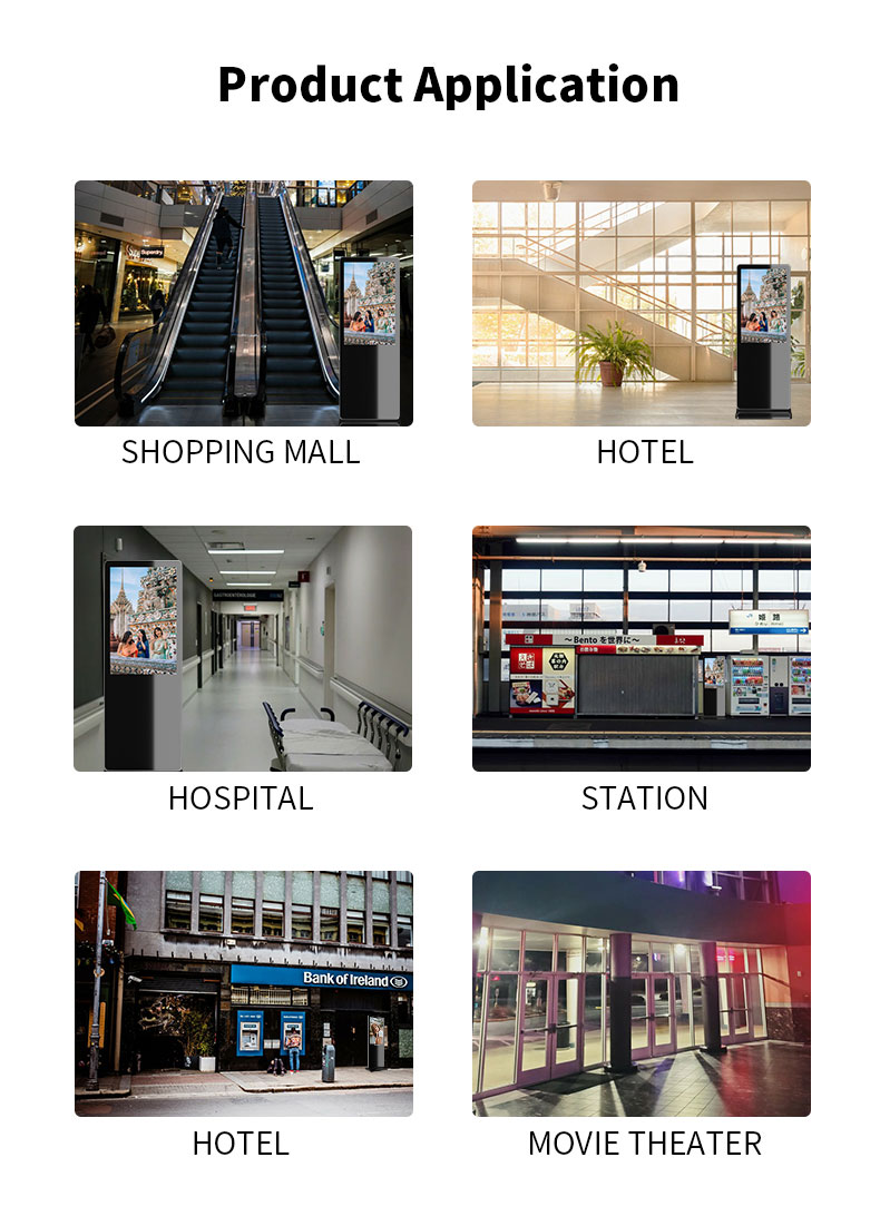 Digital Signage Floor Standing Touch Kiosk Wifi Lcd Advertising Display Standalone Marketing Outdoor Advertising Screen Players manufacture